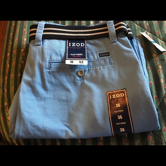 IZOD NWT Men’s Shorts with Belt Size 36 - Picture 5 of 5